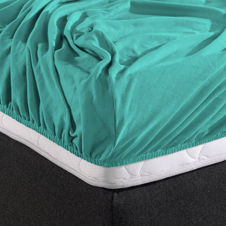 HC Dubbel Jersey Hoeslaken - Turquoise