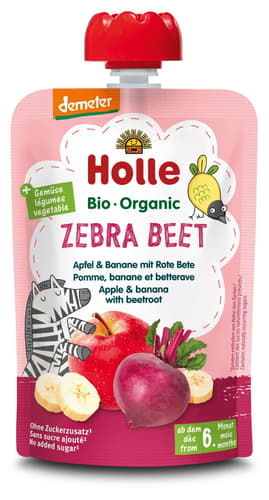 Holle BIO Zebra Beet - Pouchy Apfel, Banane, rote Bete