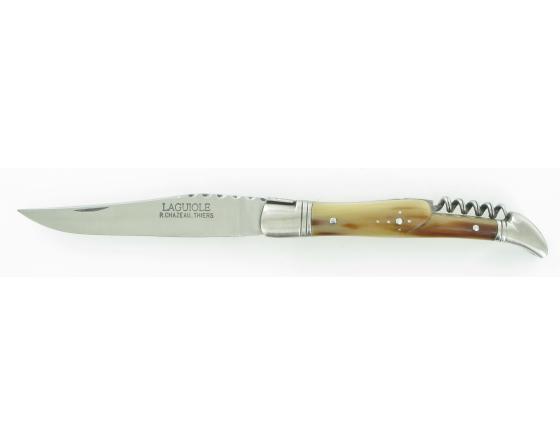 Laguiole Corne Carbone Couteau de poche Laguiole par Chazeau Honoré