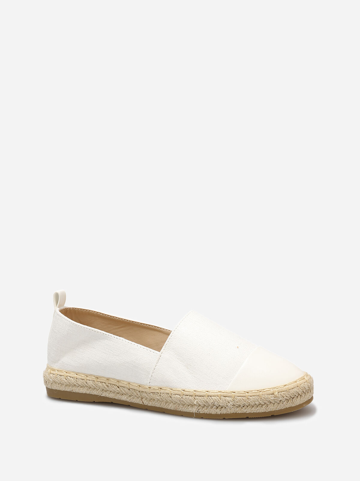 Espadrilles à détails en simili- Blanc