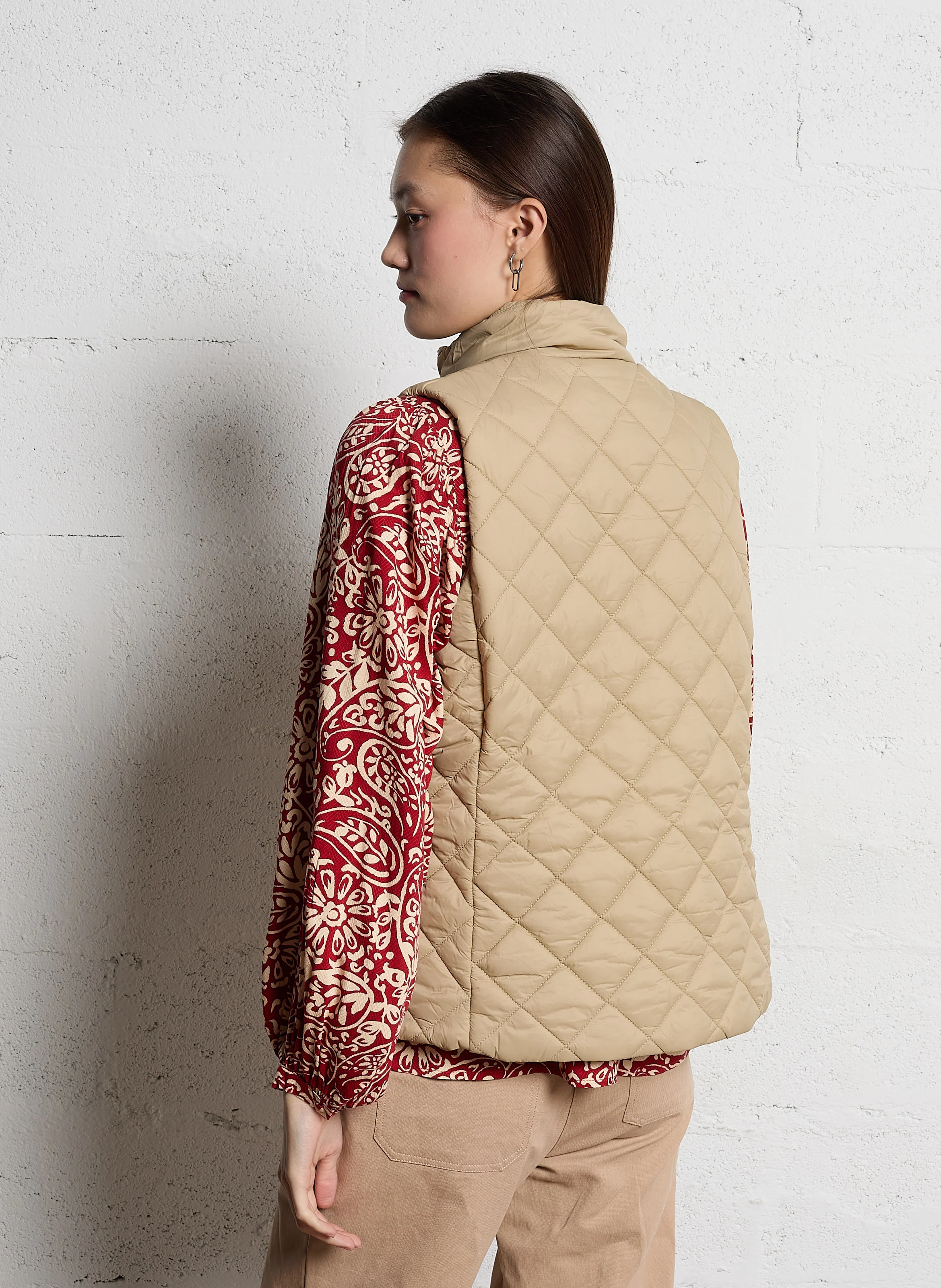 VALENE - Parka déperlante droite | Beige