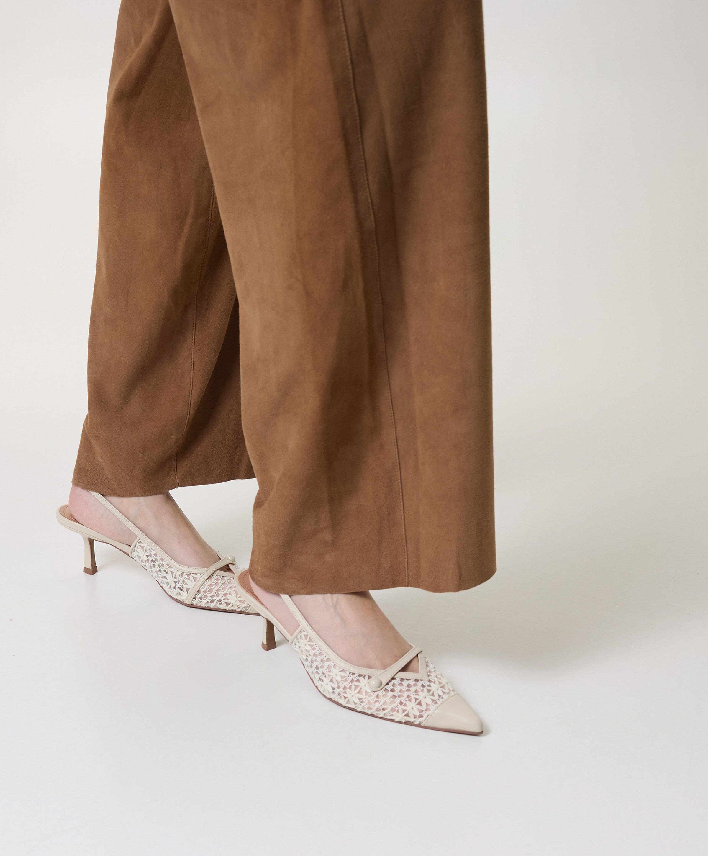 Bibi Lou dames slingbacks ecru
