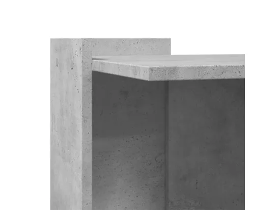 Meuble de bac à litière pour chat gris béton bois d'ingénierie