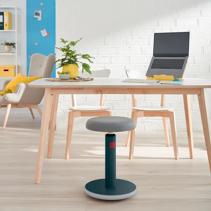 Leitz Ergo Cosy Active Sidde-stå balancestol 2-i-1 grå - højdejustering 46-79 cm