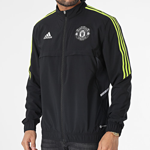 Veste Zippée A Bandes Manchester United FC HE6680 Noir