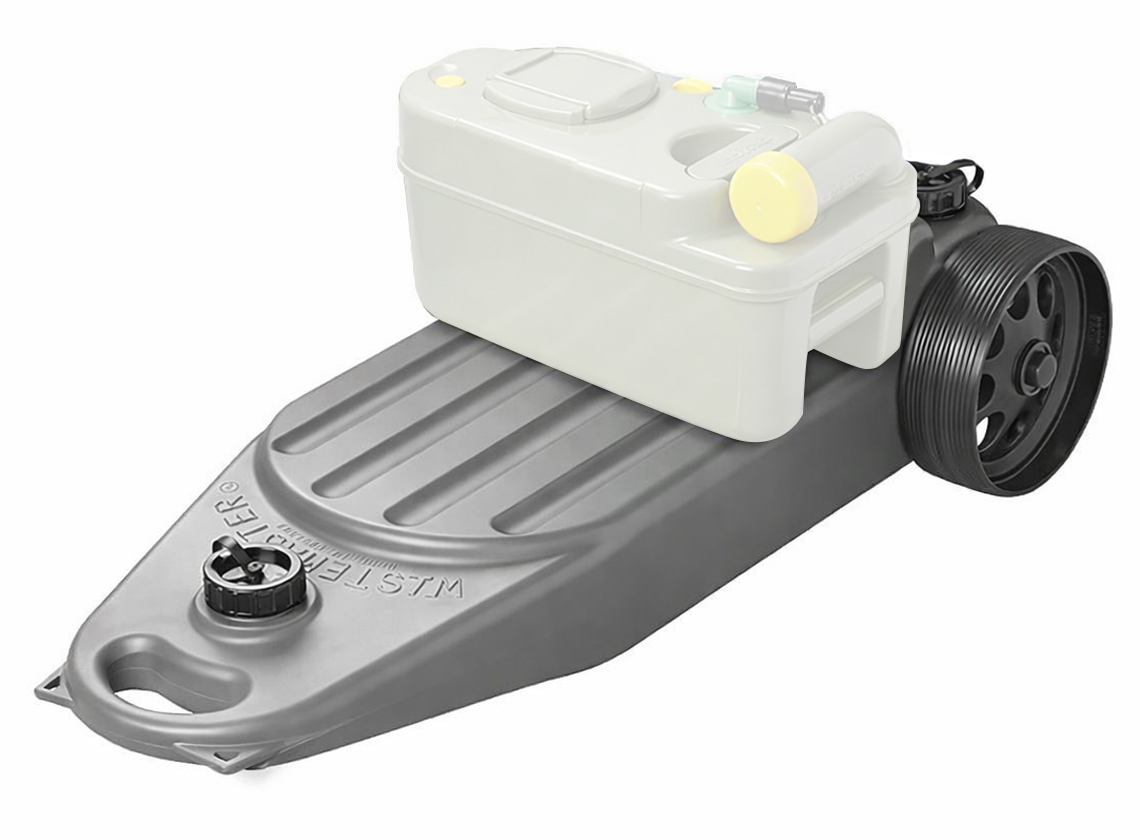 Aquaroll Wastemaster 38L mobiele vuilwatertank - grey
