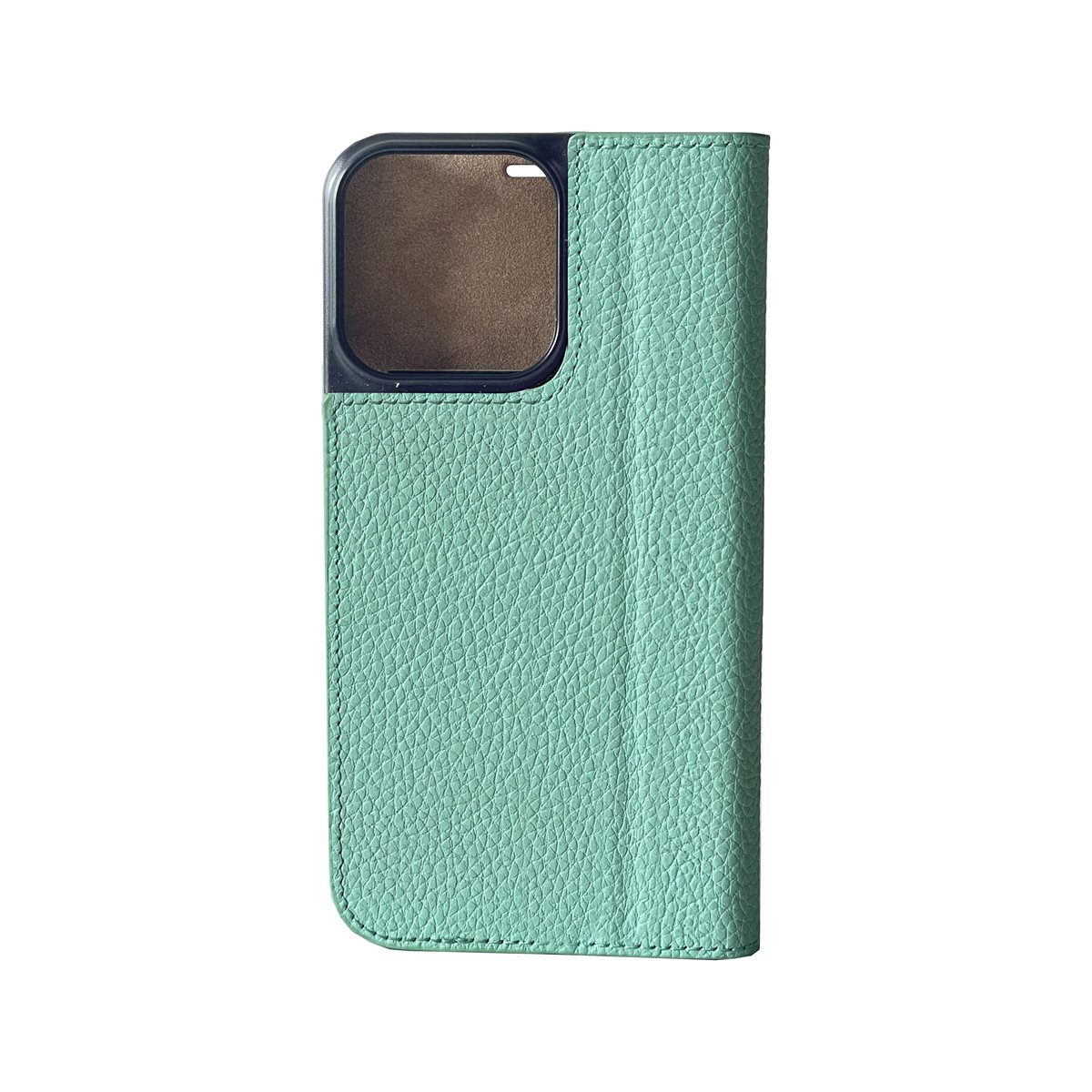 iPhone 14 Pro Echtleder Book Case Tasche Flip Cover Hand Made (MARCIP14PRO-M09) - Türkis