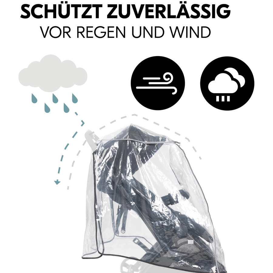hauck Regenschutz Geschwisterwagen Duo