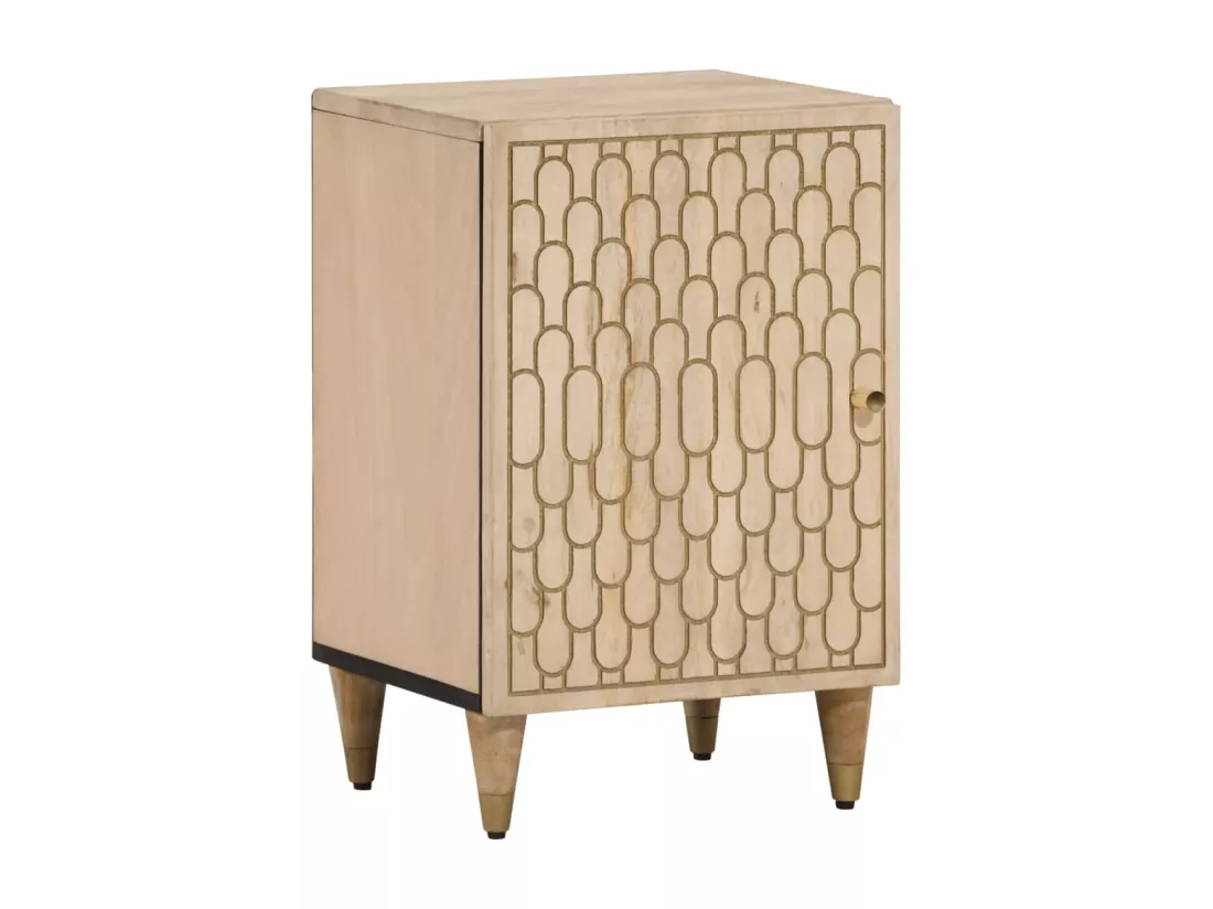 Armoire de salle de bain 38x33x58 cm bois massif de manguier