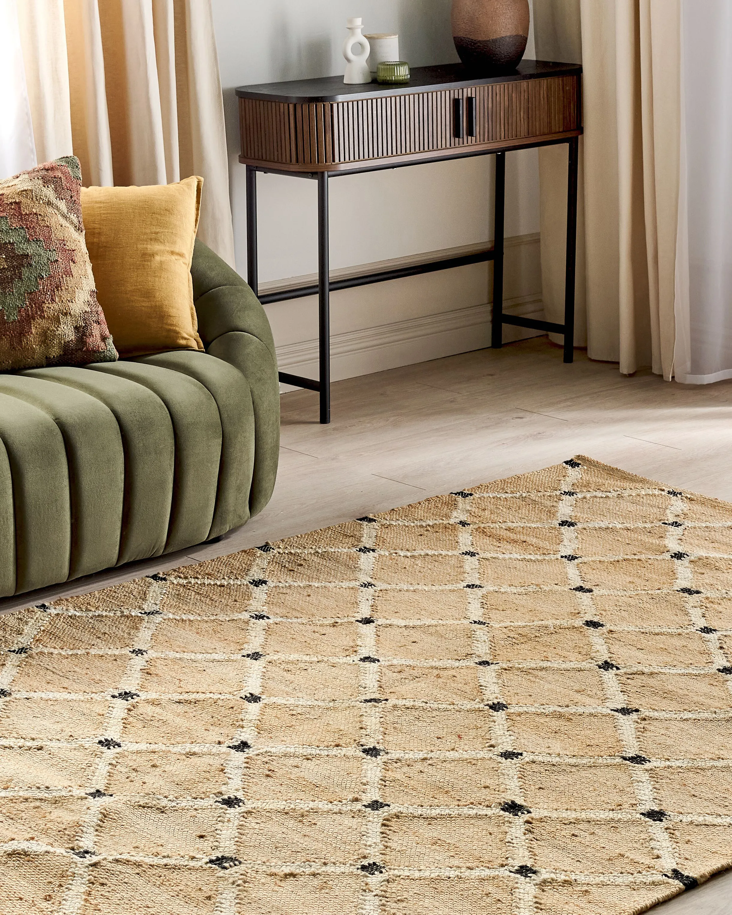 Vloerkleed KALEKOY Beige 160 x 230 cm Jute