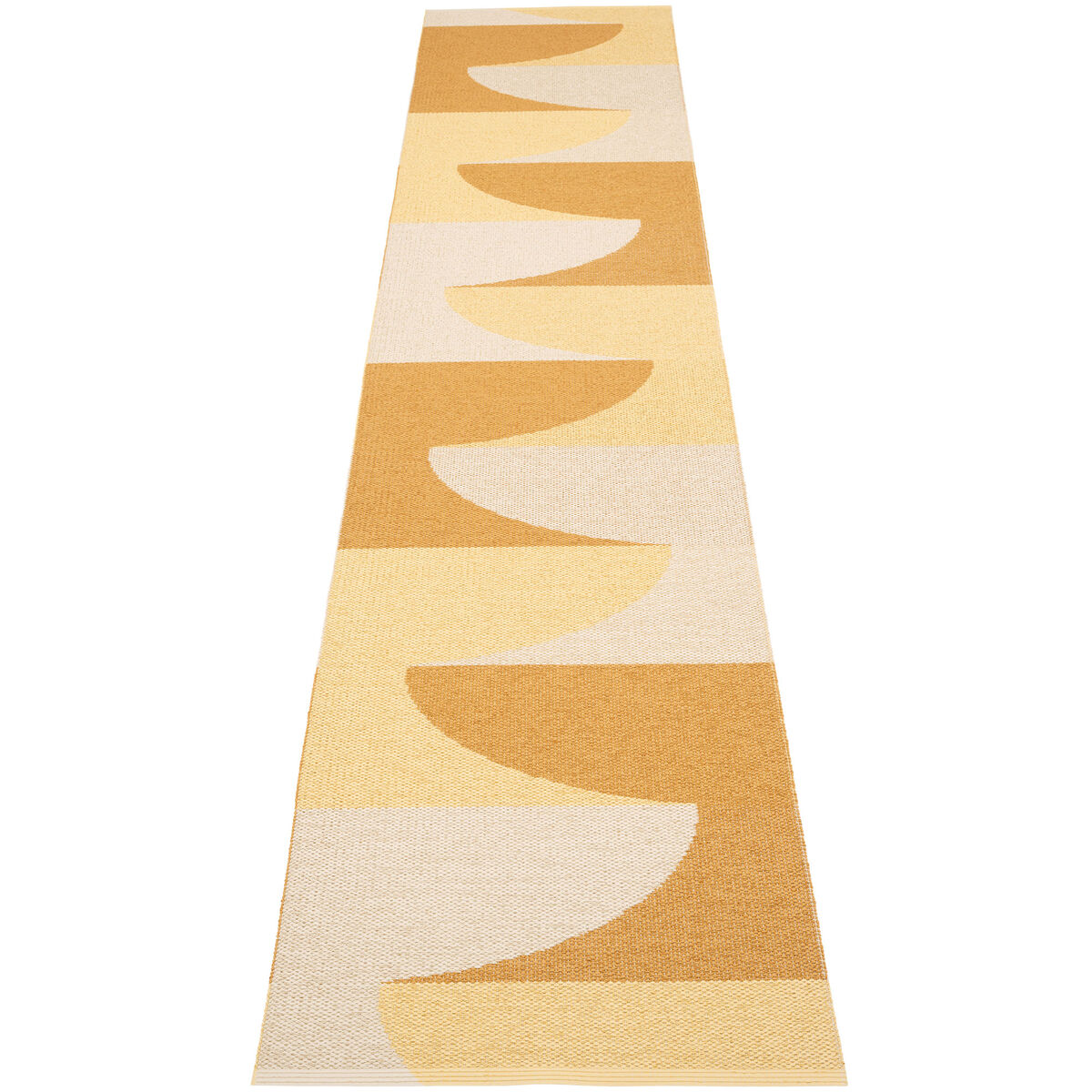 Pappelina Hill teppe 70 × 360 cm, ochre/yellow/cream