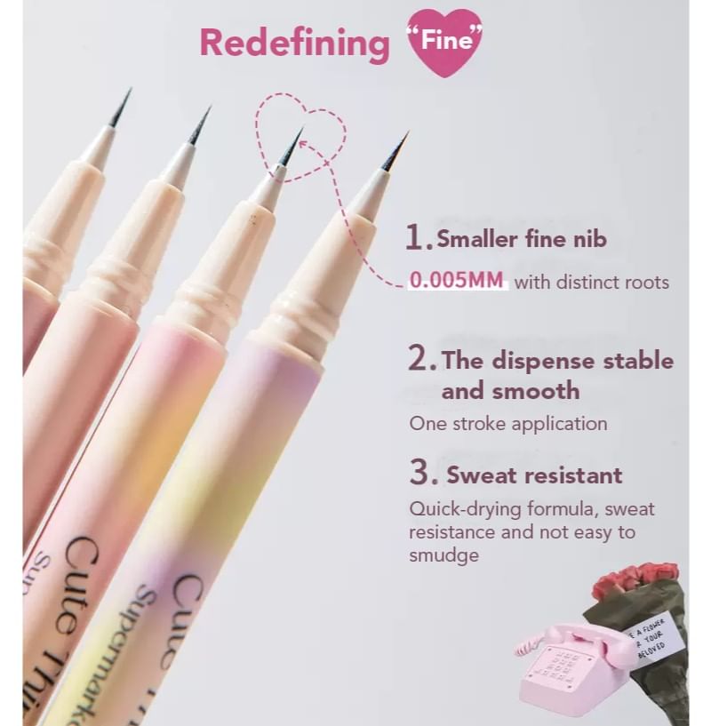 FLORTTE - VLOEIBARE EYELINER - 4 kleuren