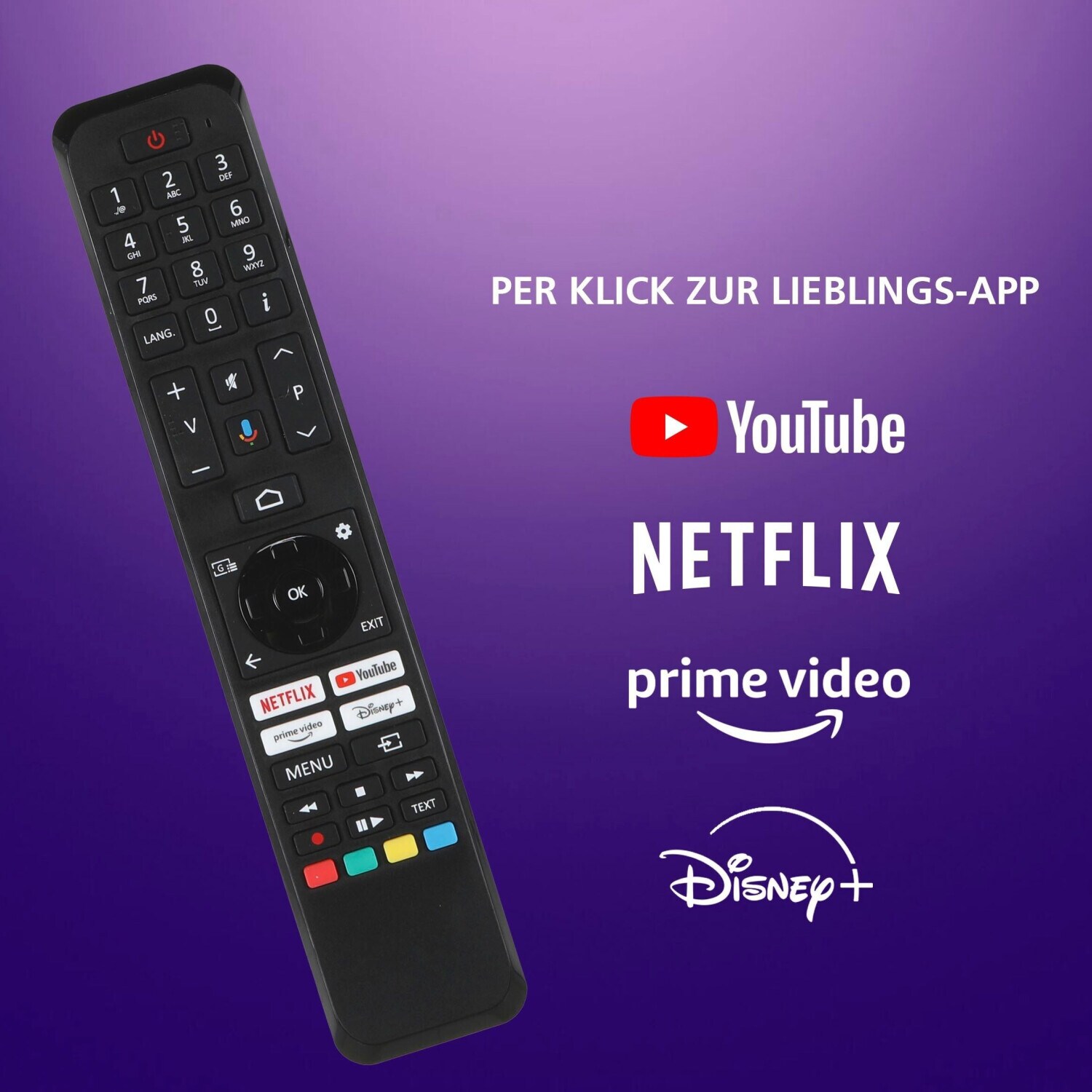 JVC LT-43VGQ8255 Google TV 43 Zoll QLED Fernseher (4K UHD Smart TV, HDR Dolby Vision, Triple-Tuner)