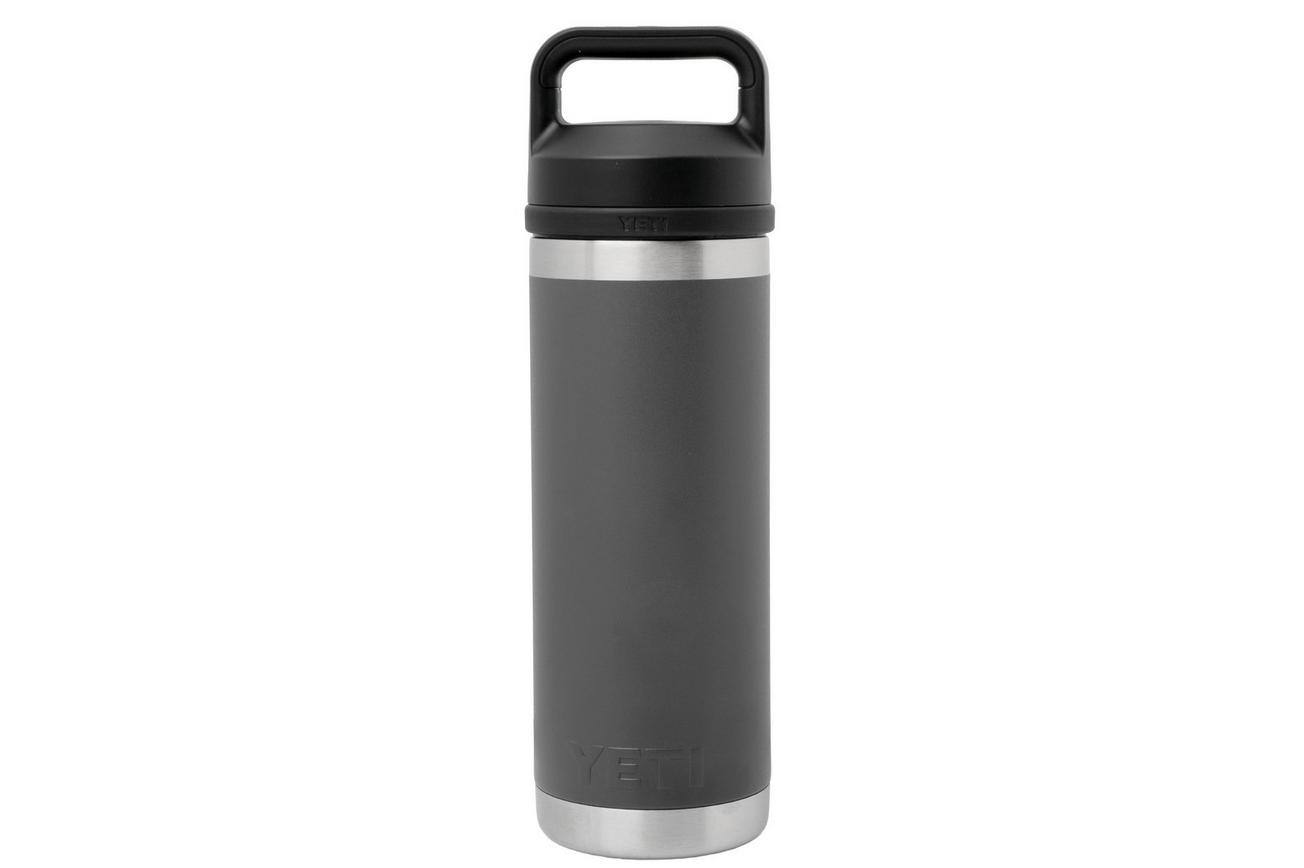 Yeti Rambler Bottle 18oz Chug Cap, Charcoal Grey, thermosfles met drinkdop, 532 ml