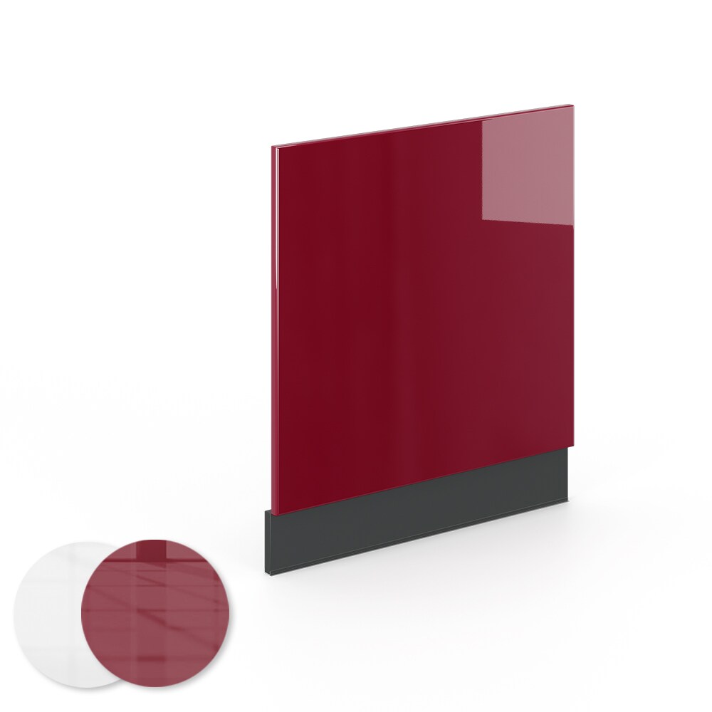 VICCO Geschirrspülerfront 60 cm Bordeaux Hochglanz Küchenschrank Blende Küchenzeile Fame-Line