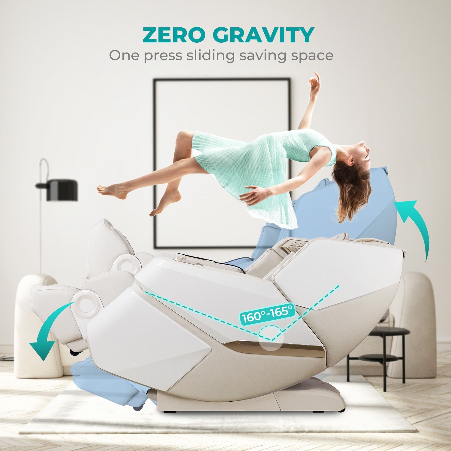 Naipo SPACEWALK MASSAGESESSEL MIT WÄRMEFUNKTION ZERO GRAVITY, SHIATSU, 3D, GANZKÖRPER, SCAN