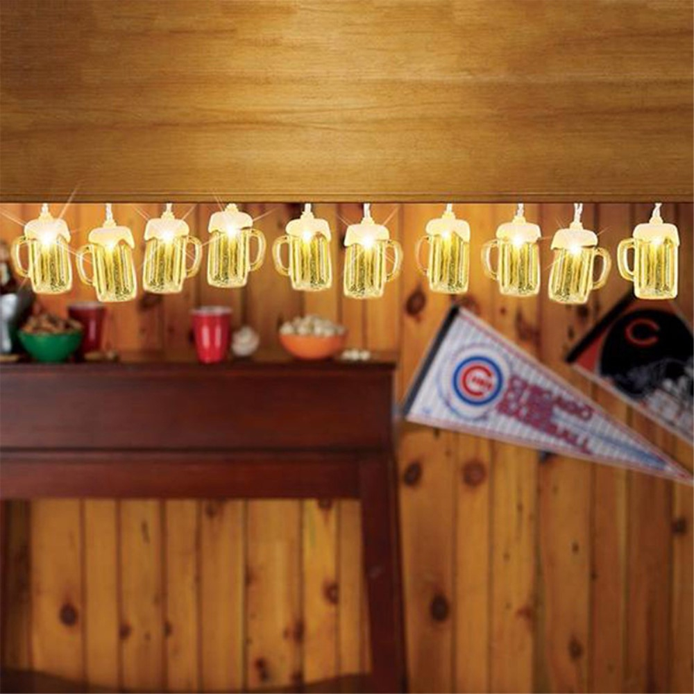 (3m) 20 LED's USB Deko Lichterkette Bier Krug Beleuchtung - Warmweiss