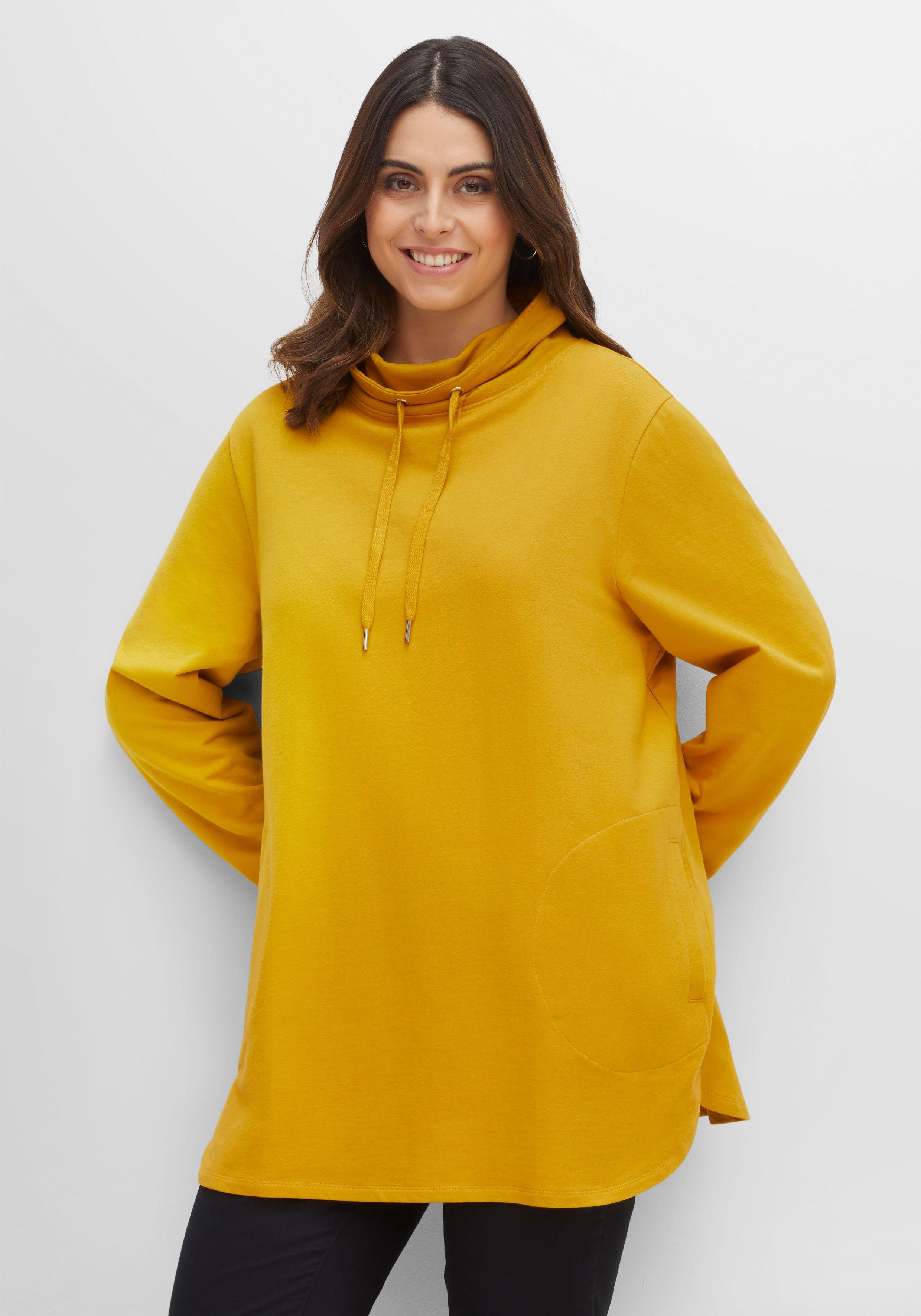 Sweatshirt mit hohem Kragen und Tunnelzug