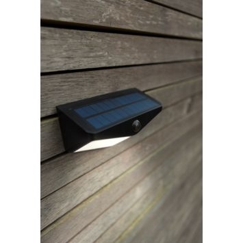 LUTEC wandlamp Wings Solar zwart 3,7W met bewegingssensor