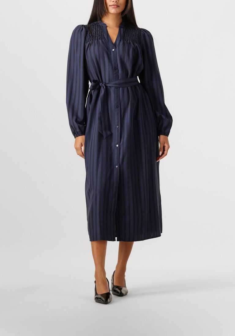 donkerblauwe co'couture midi jurk lulu dress