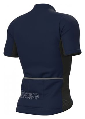 Maillot Manches Courtes Alé Color Block Navy Bleu