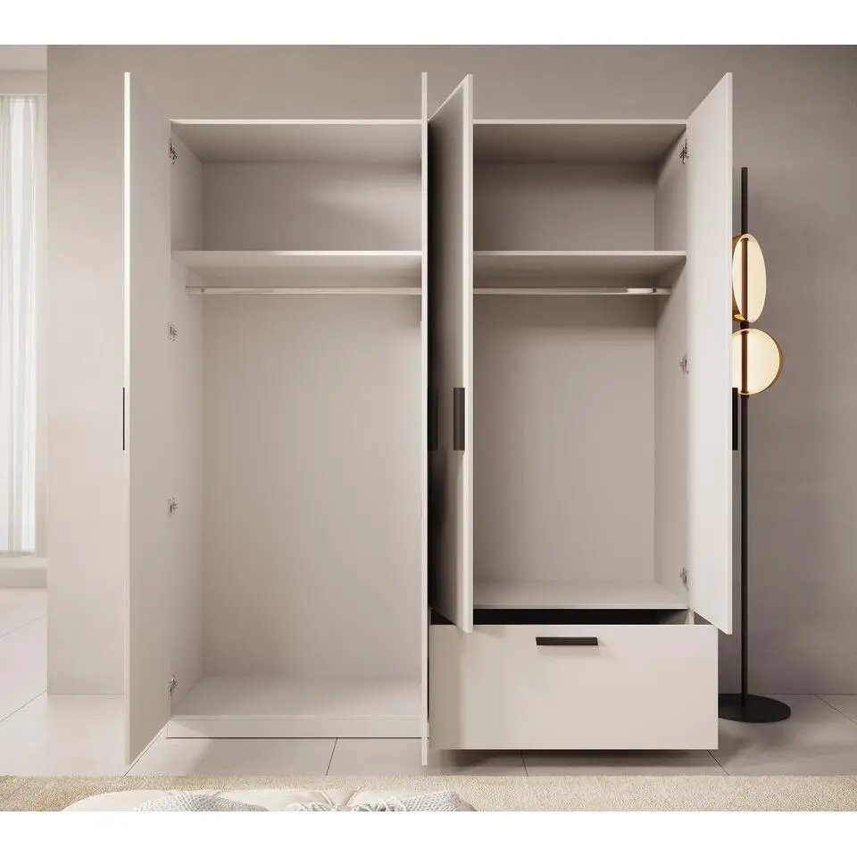 Meubella - Kledingkast Lillian - Wit - 180 cm