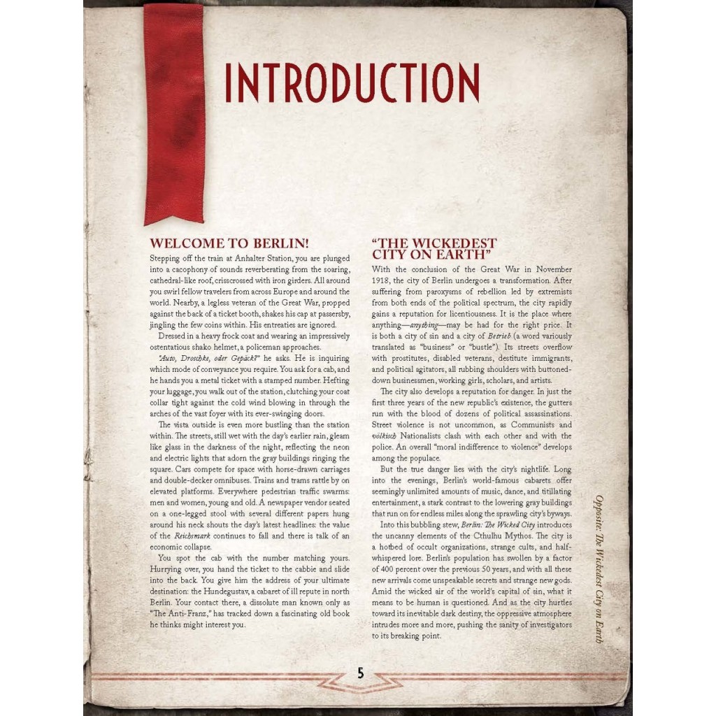 Call of Cthulhu 7th Ed – Berlin the Wicked City