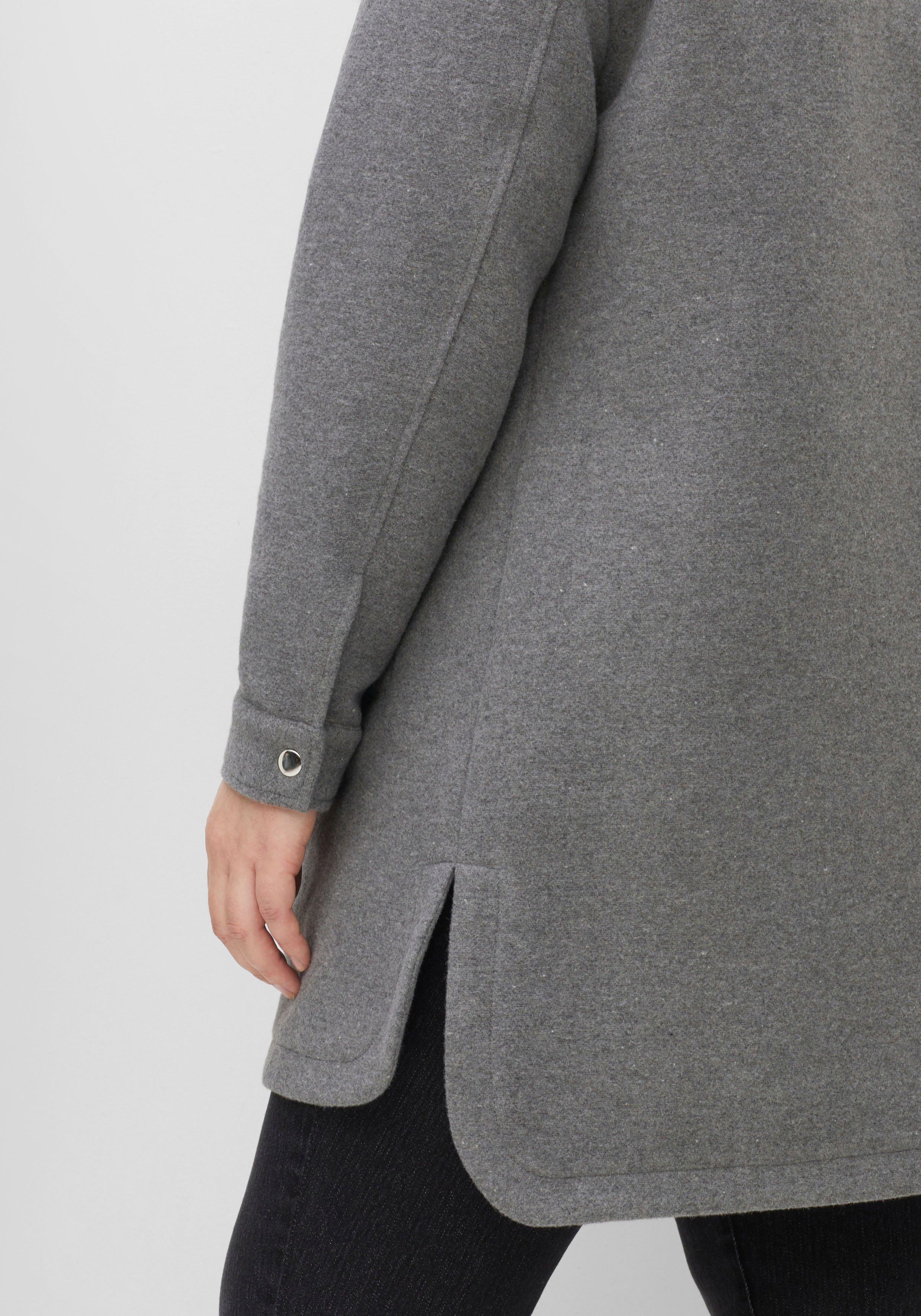 Langes Shacket mit Wollanteil