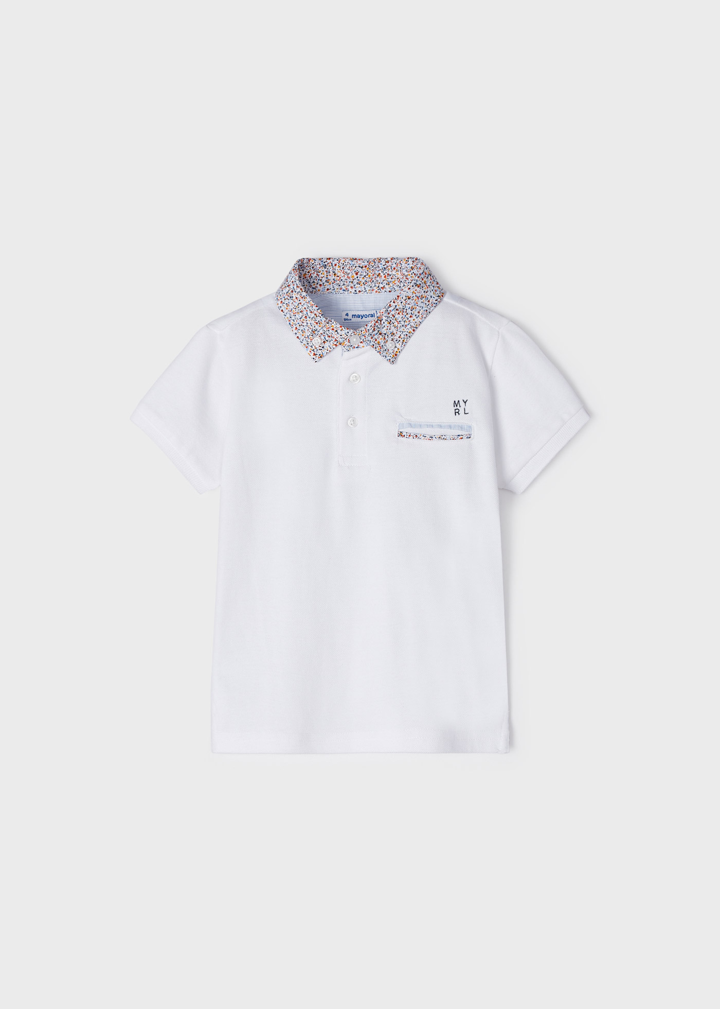 Camisa polo de algodão de manga curta para meninos