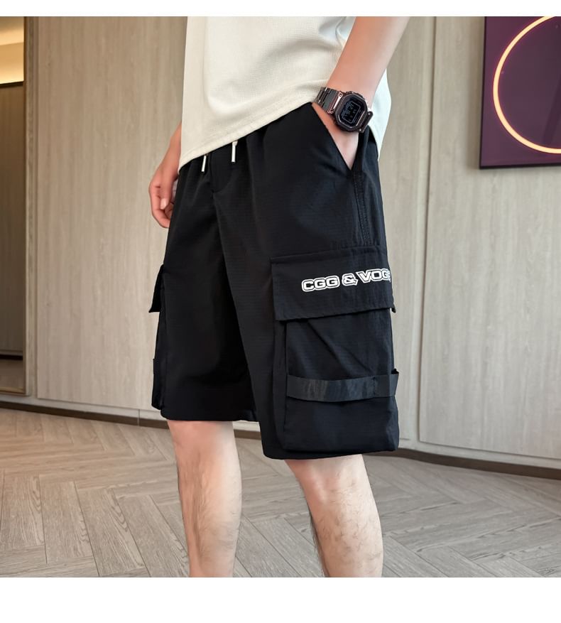 Andrei - Cargoshorts met hoge taille en wijde pijpen