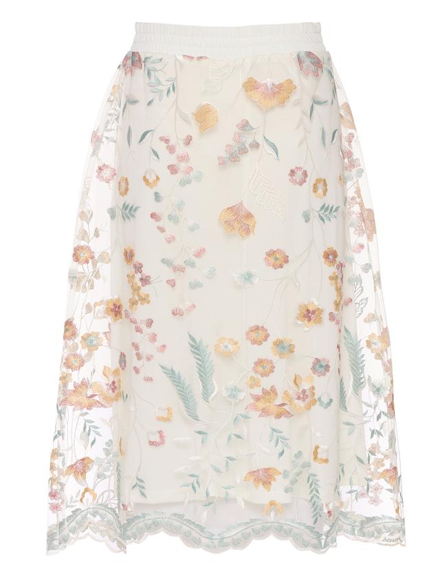 Tüllrock Floral bestickt