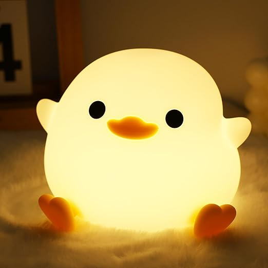 USB Silikon Küken Kinder Nachtlicht LED Tisch Lampe mit Touch Funktion - Warmweiss