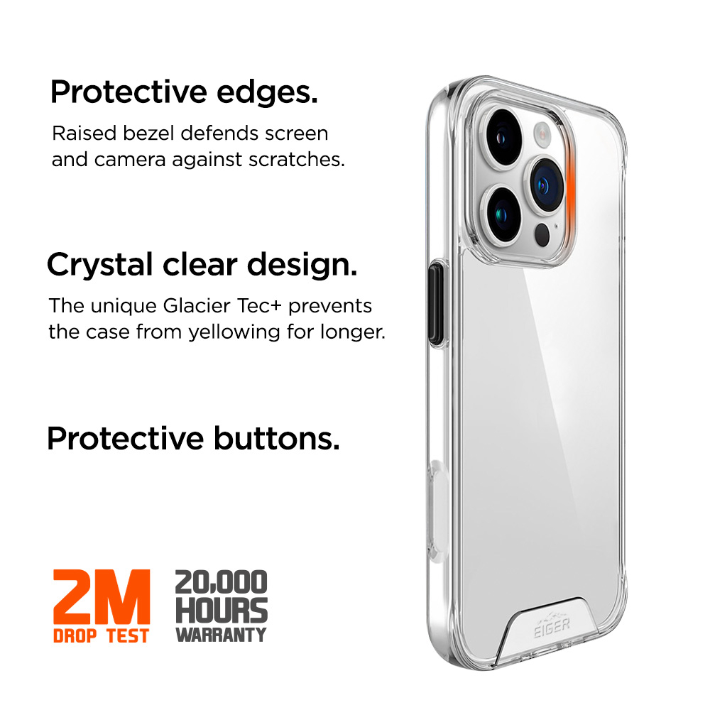 iPhone 16 Pro Max Glacier Case Hybrid Schutzhülle (EGCA00631) - Transparent