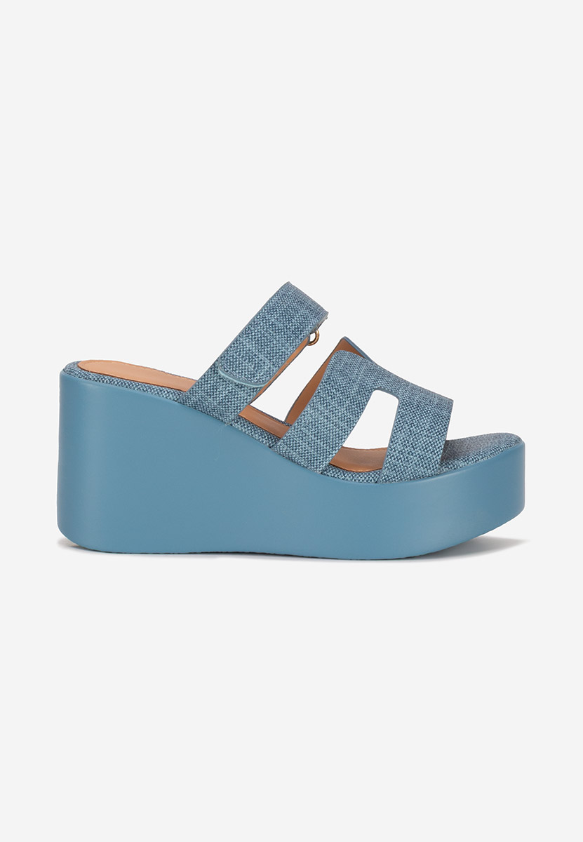 Mules à plateforme denim Anaila