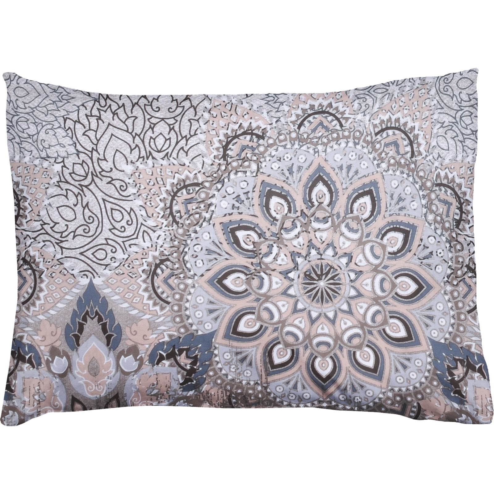 Bettwäsche Renforcé Mandala grau 200x210 2x65x65 Bettanzug Fra