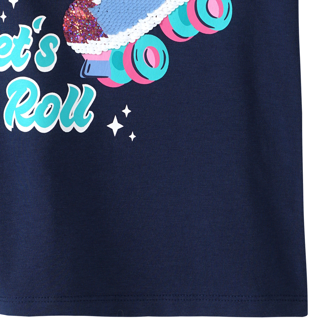 Topolino Mädchen T-Shirt mit Wendepailletten dunkelblau