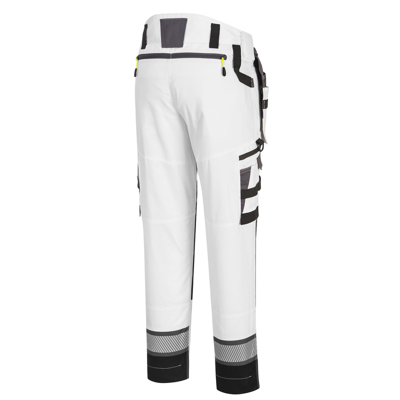 Portwest DX4 stretch werkbroek met afneembare holsterzakken + gratis kniestukken 50 wit/grijs