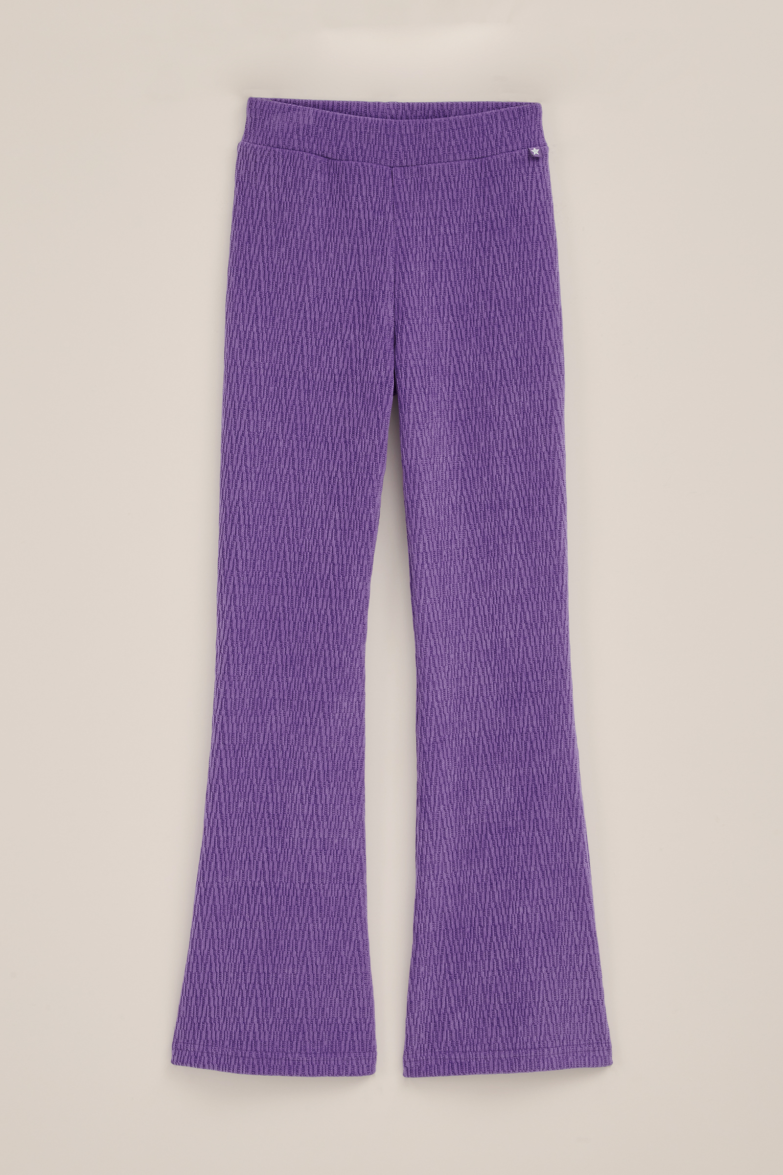 Meisjes flared legging met structuur WE Fashion Lavendel