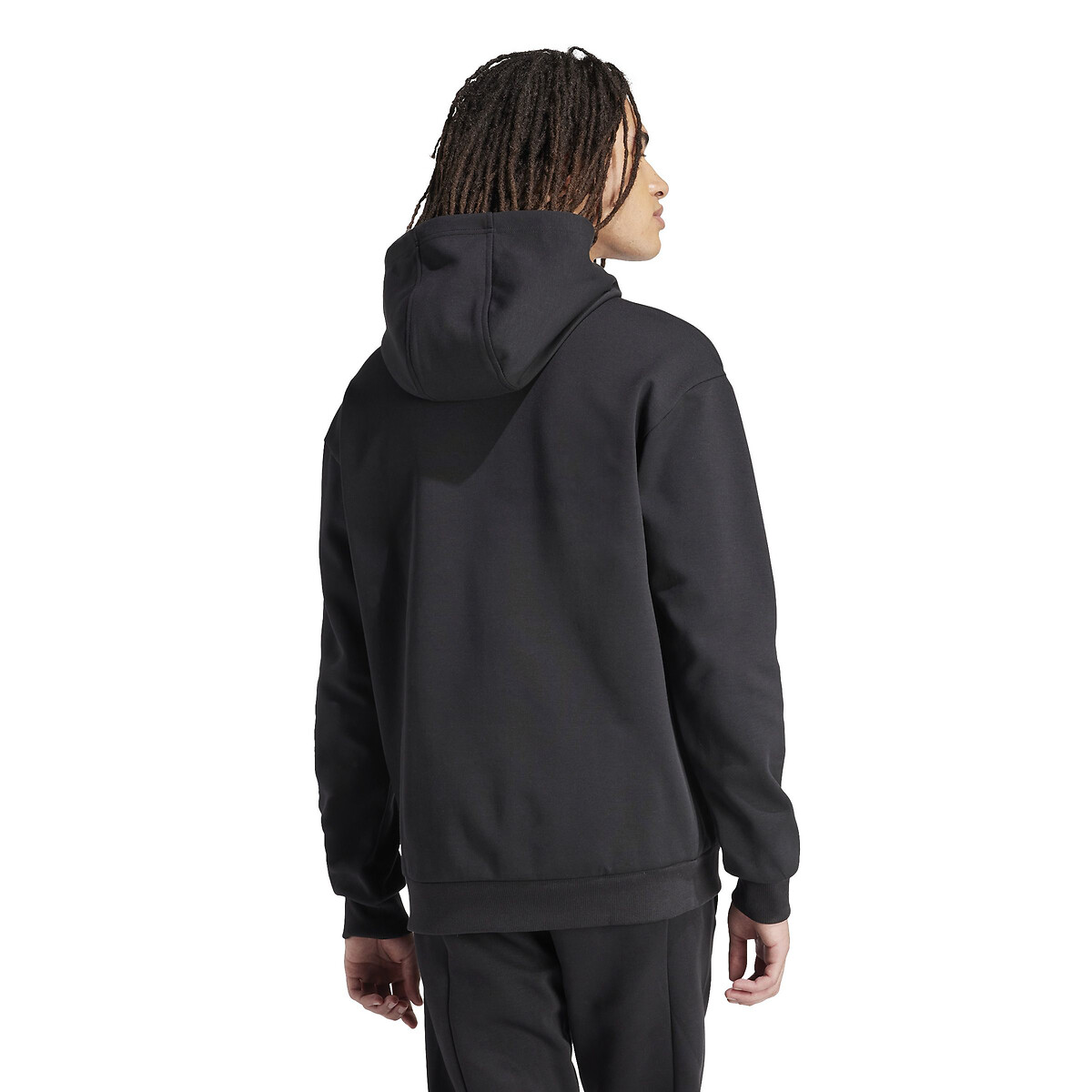 ADIDAS ROUPAS ESPORTIVAS<br>Moletom com capuz e logotipo em relevo