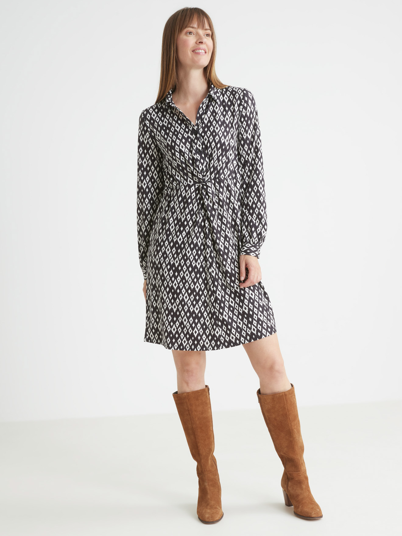 Robe chemisier en maille