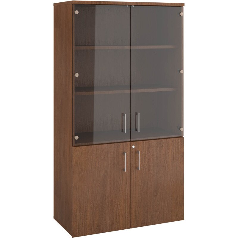 Portes verre ECLA pour bibliothèque haute ECLA L 100 x H 182 cm- lot de 2