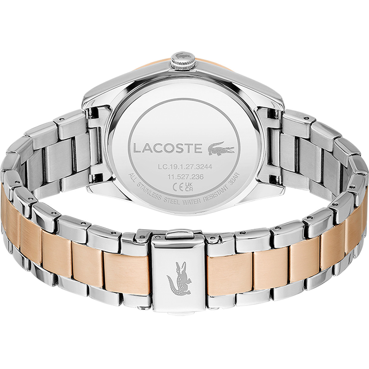 Montre LACOSTE Capucine femme bracelet acier bicolore doré rose
