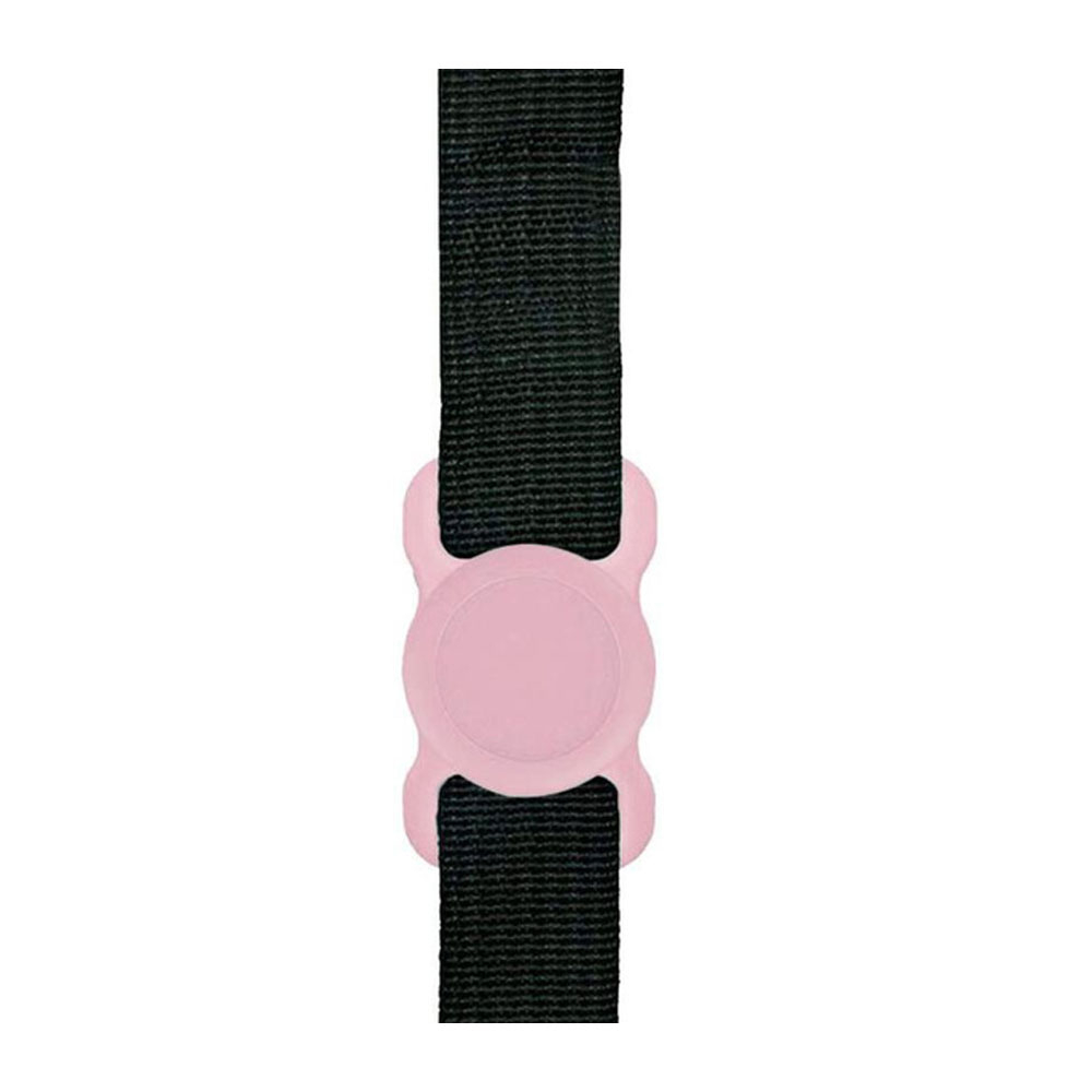Apple AirTag Silikon Case Hülle Halsband Halterung für Haustiere (Hund / Katze) - Rosa