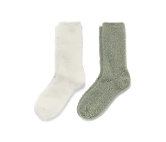 2 Paar Kuschelsocken mit Effektgarn