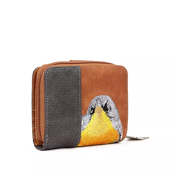 Hi-Di-Hi Little Magpie Wallet Cognac/ Dark Grey