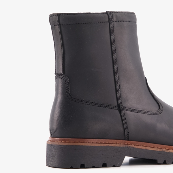 Van Beers gevoerde leren heren boots zwart