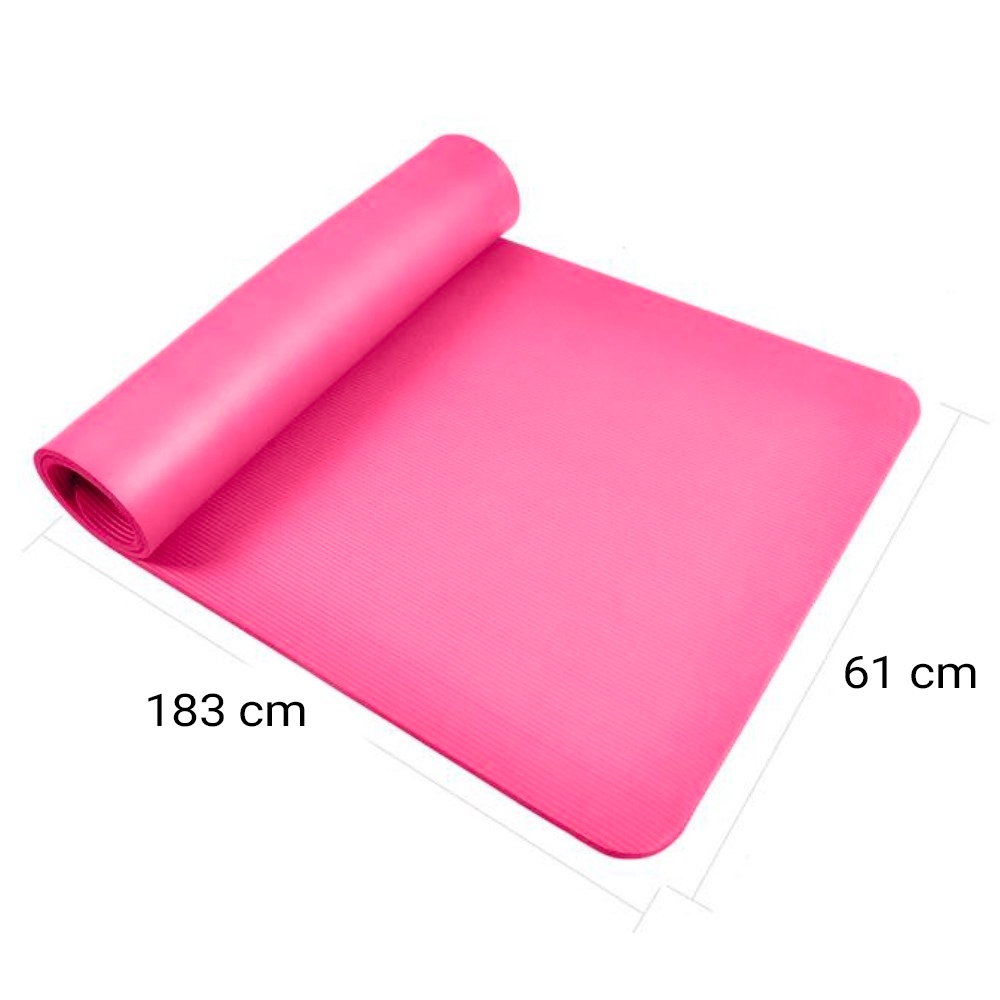 (183x61x1cm) Fitness Yogamatte Pilates Gymnastikmatte Workout Übungsmatte - Pink