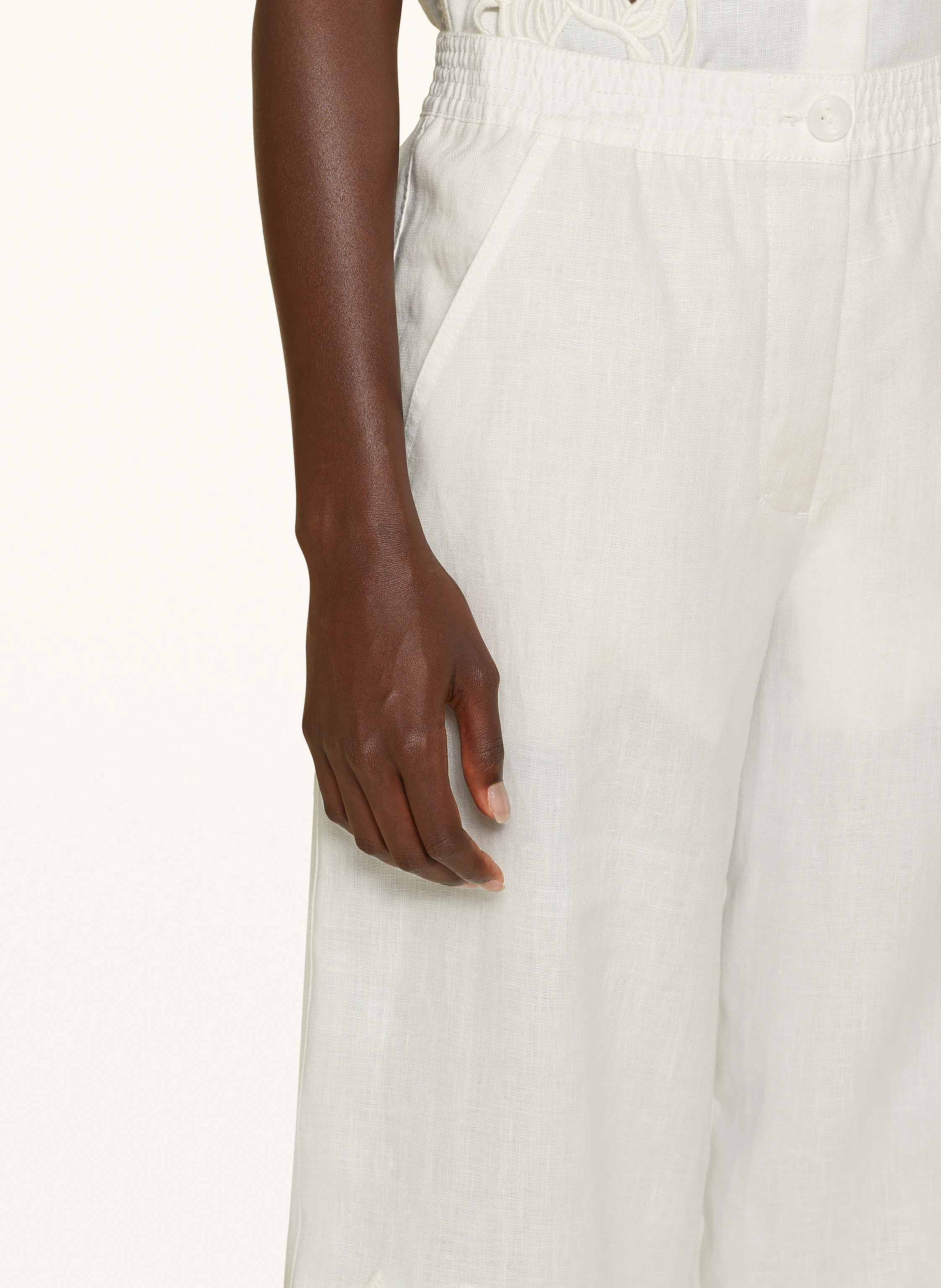 DOROTHEE SCHUMACHER Marlenehose EMBROIDERED BEAUTY aus Leinen