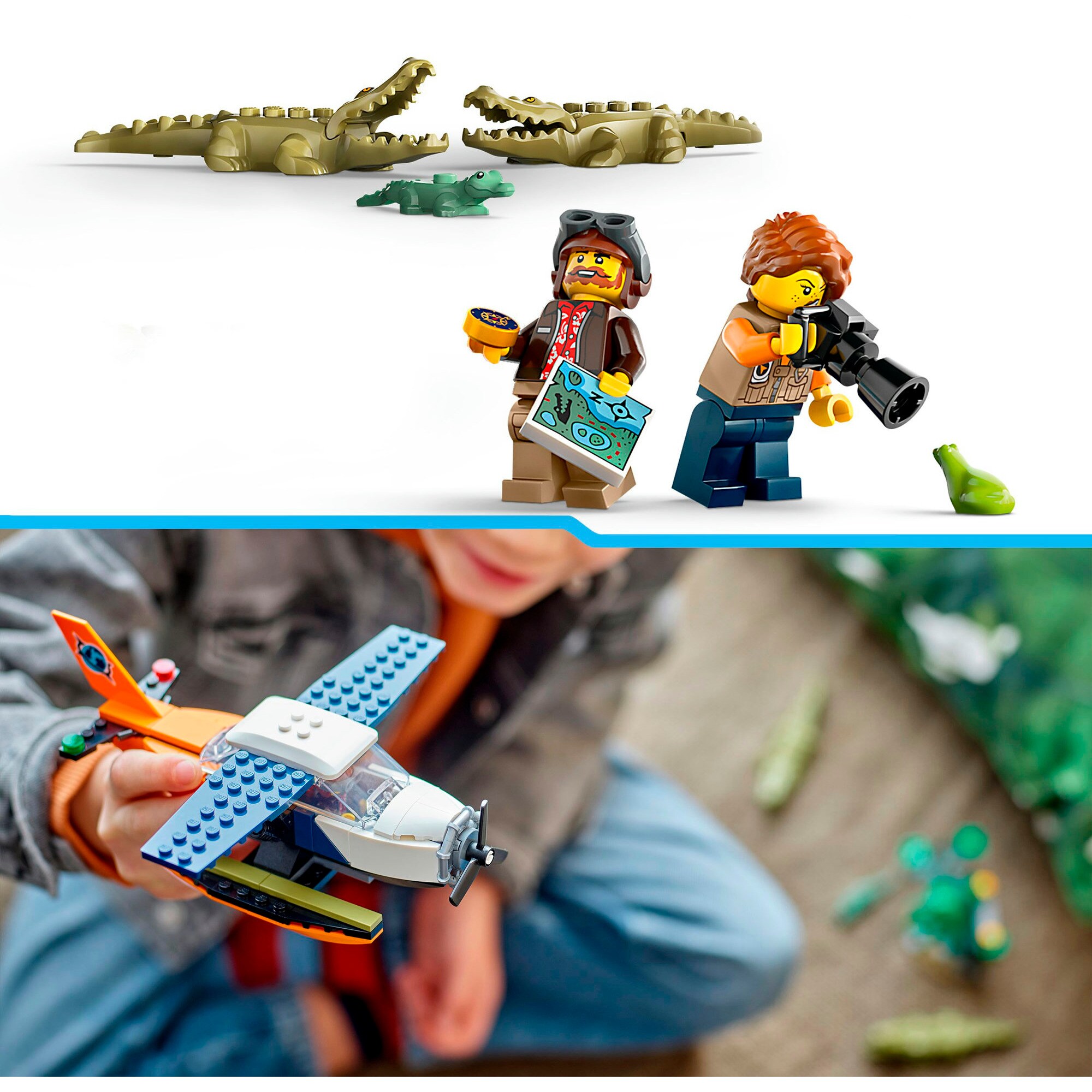 LEGO Konstruktionsspielzeug City Dschungelforscher-Wasserflugzeug