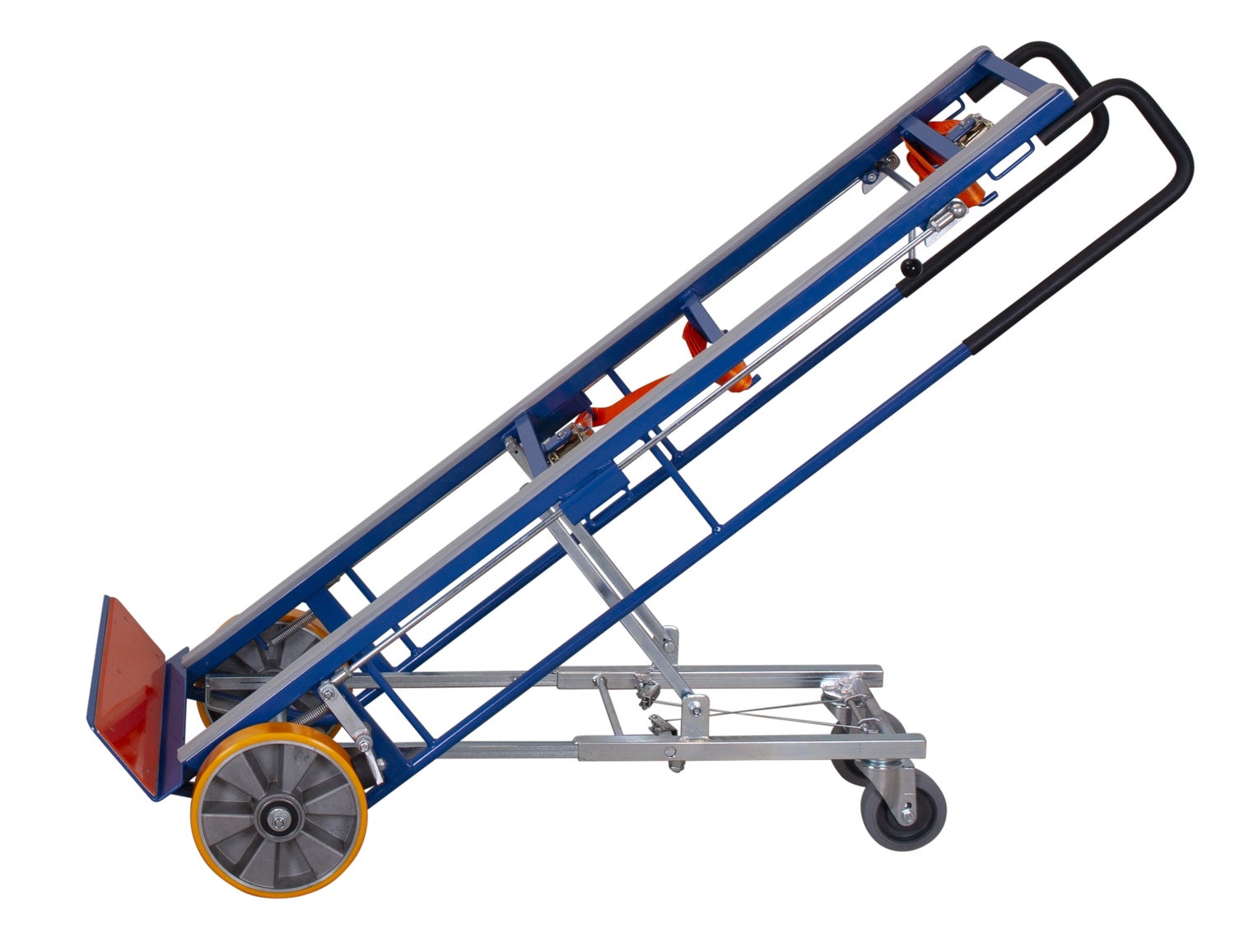 VARIOfit heavy-duty trolley met steunwielen en remhendel voor omvangrijke goederen, draagvermogen 550 kg